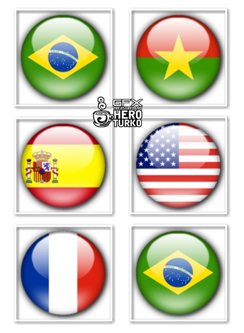 250 Countries Flags Avatars
